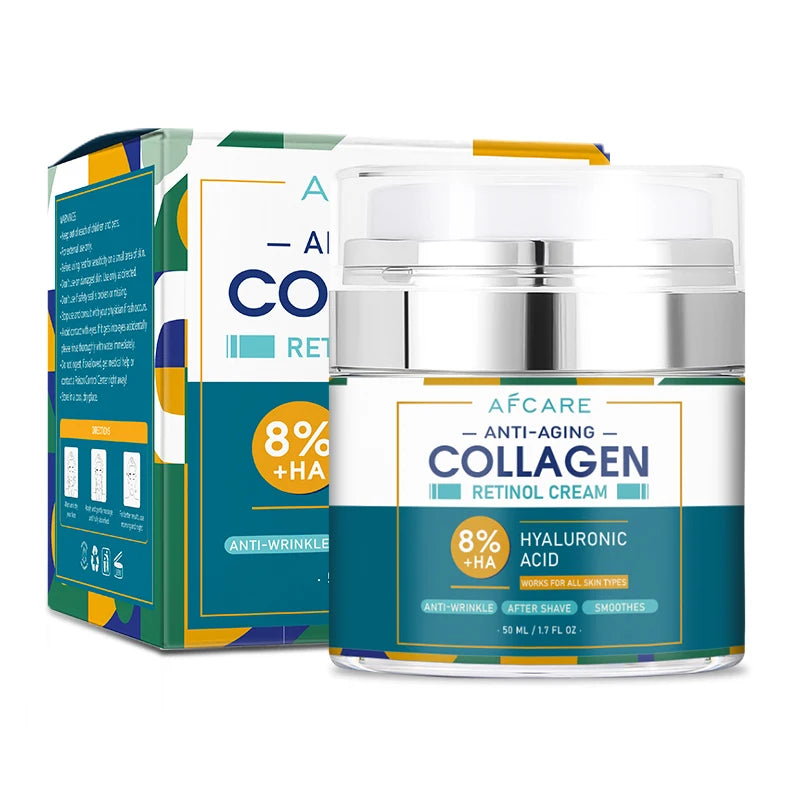 8% Hyaluronic Acid & Collagen Face Moisturizer – Deep Hydration, Firming & Anti-Aging Day Cream for Dry Skin – Dermatologist Tes