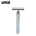 YAQI 12Mm Chrome Color Hexahedral Aluminum Handle Mens Shaving Safety Razor