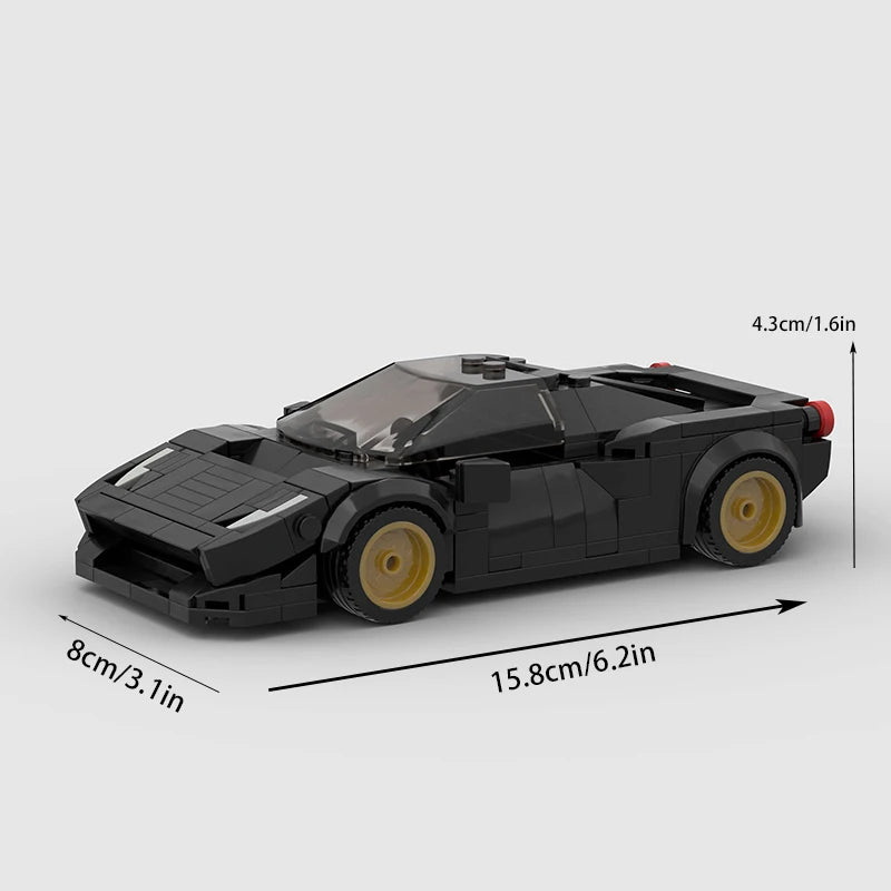 MOC Racing Car Assembly Model, City Sports Car Building Blocks, Creative Garage Toy, Educational Bricks, Children‘S Holiday Gift